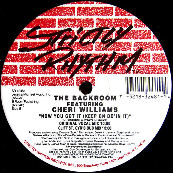 Album herunterladen The Backroom Featuring Cheri Williams - Now You Got It Keep On Doin It