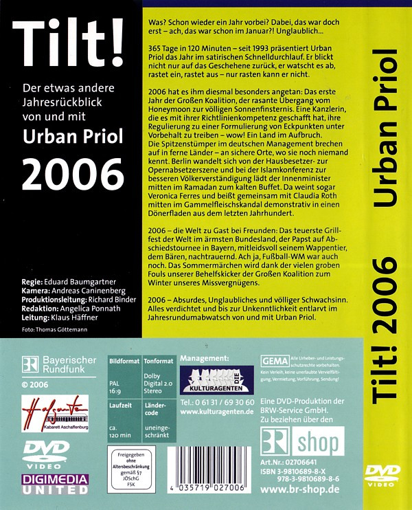 télécharger l'album Urban Priol - Tilt 2006 Der Etwas Andere Jahresüberblick
