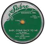Cover of Baby Come Back To Me / Lonely Mood, 1953, Shellac