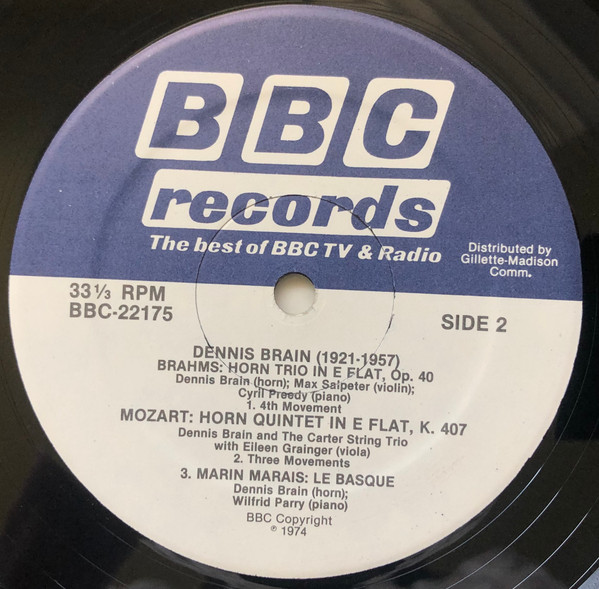 lataa albumi Dennis Brain, Mozart, Brahms, Marin Marais - Unique BBC Sound Archive Recordings From His Last Broadcasts