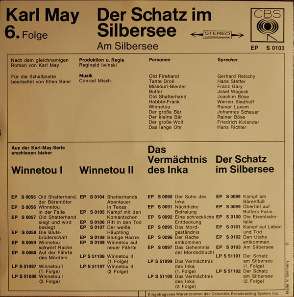 baixar álbum Karl May - Der Schatz Im Silbersee 6 Folge Am Silbersee