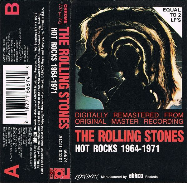 The Best Of 1964 To 1971 Cassette Tape Chrome The Rolling Stones Hot Rocks 