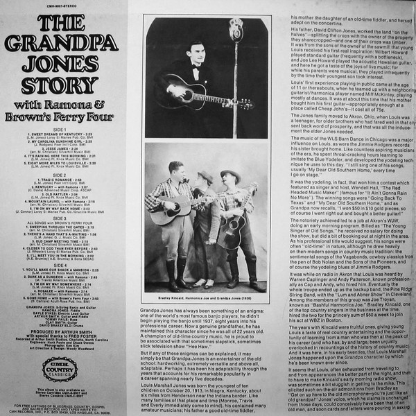 ladda ner album Grandpa Jones With Ramona Jones & Brown's Ferry Four - The Grandpa Jones Story
