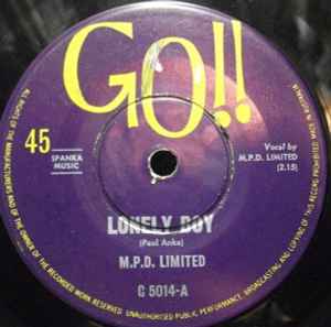 deform beskydning blød M.P.D. Limited – Lonely Boy (1965, Vinyl) - Discogs