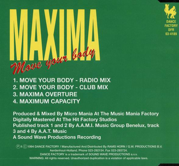 lataa albumi Maxima - Move Your Body