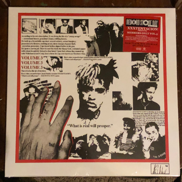 Xxxtentacion / Members Only Vol 3 Milky Clear Red & Black Splatter