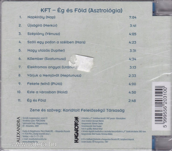 télécharger l'album KFT - Ég És Föld Asztrológia
