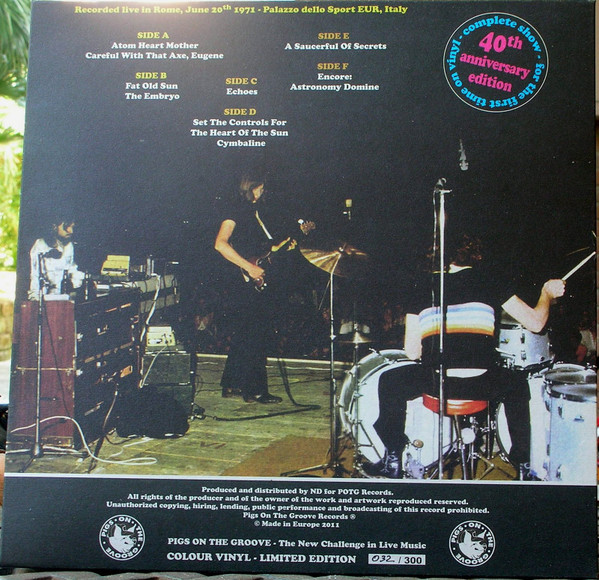 télécharger l'album Pink Floyd - Recorded Live In Rome June 20th 1971