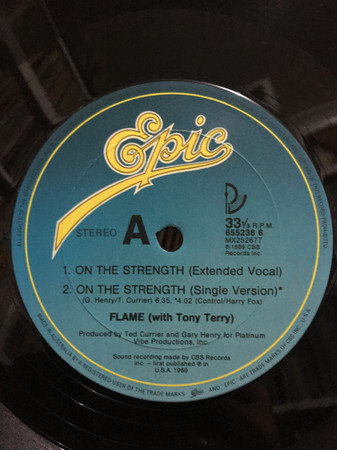 Flame With Tony Terry - On The Strength | Releases | Discogs