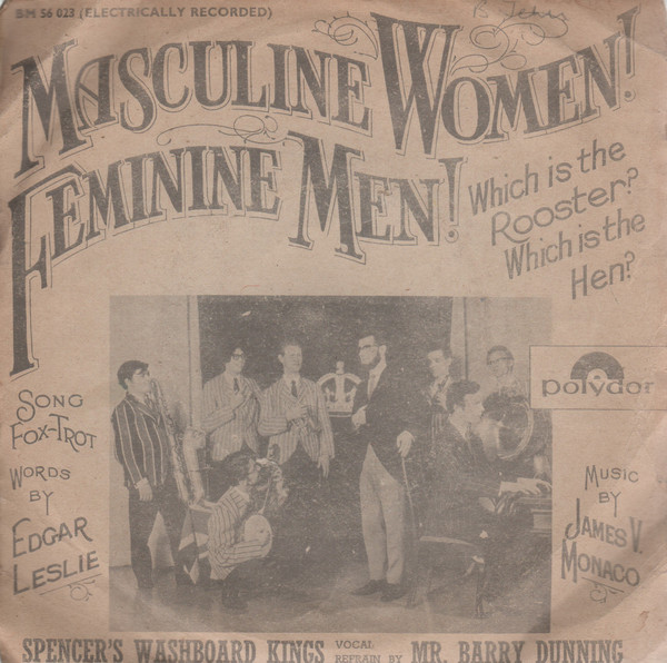 EP 洋楽 Spencers Washboard Kings / Masculine Women And Feminine