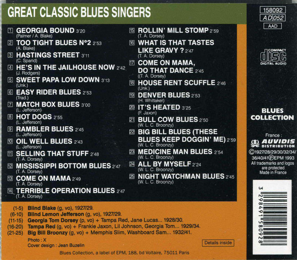 lataa albumi Various - Great Classic Blues Singers 1927 1941