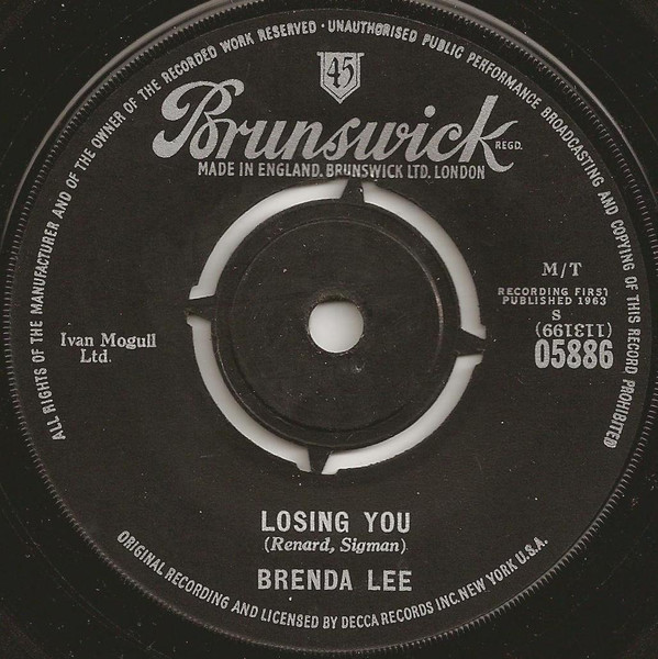 Brenda Lee – Losing You (1963, Vinyl) - Discogs