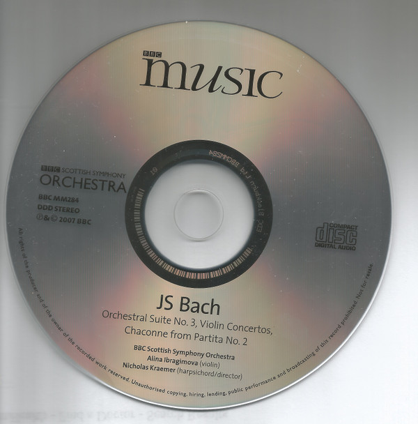 baixar álbum JS Bach, Alina Ibragimova, BBC Scottish Symphony Orchestra, Nicholas Kraemer - Violin Concertos Orchestral Suite No3 Chaconne from Partita No2