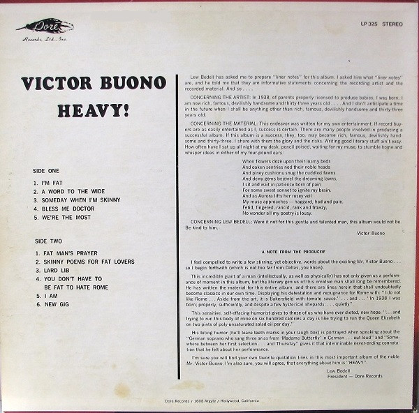 ladda ner album Victor Buono - Heavy