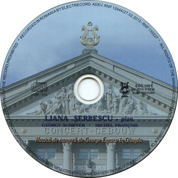 descargar álbum Liana Șerbescu pian, Michel François György Schiffer - Muzică De Cameră De George Enescu În Olanda