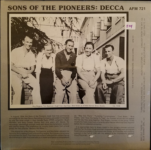 ladda ner album The Sons Of The Pioneers - Decca Coral