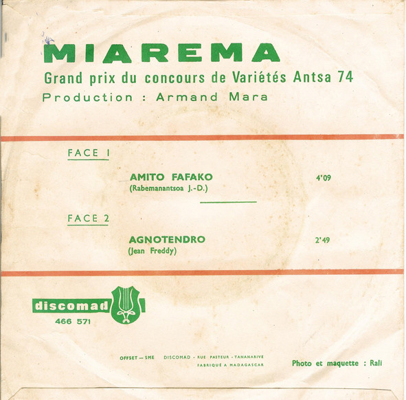 Album herunterladen Miarema - Amito Fafako Agnotendro