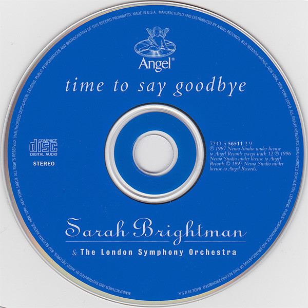 Sarah Brightman & The London Symphony Orchestra - Time To Say Goodbye | Angel Records (CDC 556511) - 3