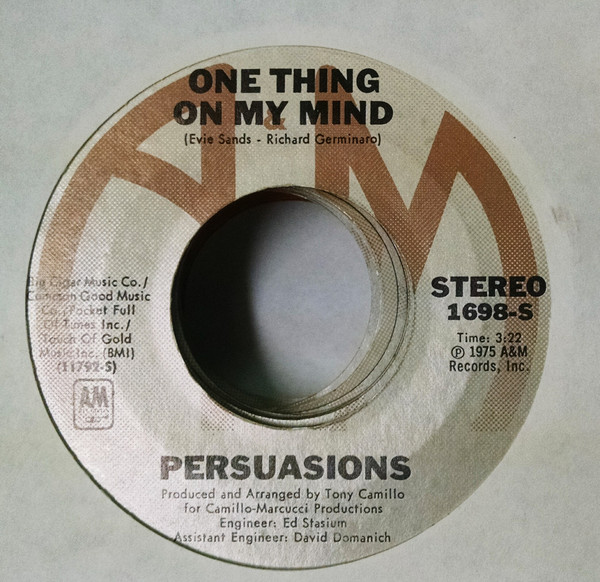 Persuasions – One Thing On My Mind / Darlin' (1975, Vinyl) - Discogs