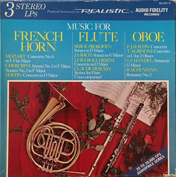 last ned album Domenico Ceccarossi, Carlo Zecchi, Franco Mannino, Renata Zanfini, Riccardo Castagnone Prati, Luciano Rosada, Orchestra dell'Angelicum, Severino Gazzelloni, Bruno Canino - Music For French Horn Flute Oboe