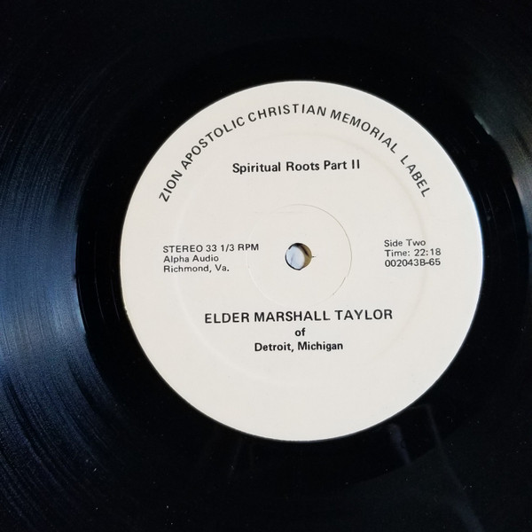 baixar álbum Elder Marshall Taylor - Spiritual Roots Part II Recorded Live At Greater Grace Apostolic Temple Detroit Michigan