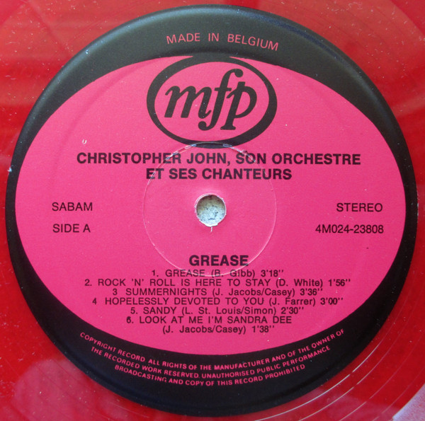 lataa albumi Christopher John, Son Orchestre Et Ses Chanteurs - Grease