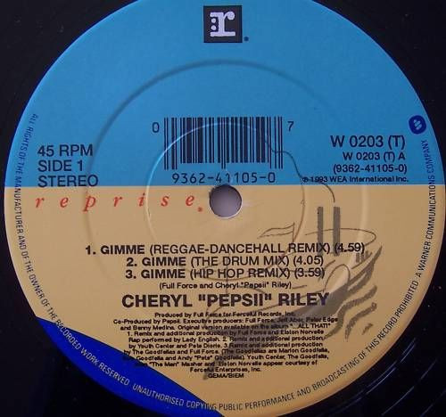 Cheryl “Pepsii” Riley – Gimme (1993, CD) - Discogs