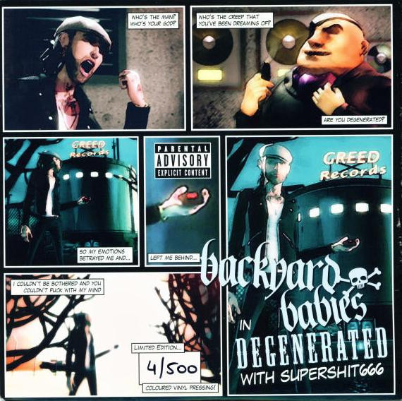 Backyard Babies / Supershit666 – Degenerated (2009, Yellow, Vinyl 
