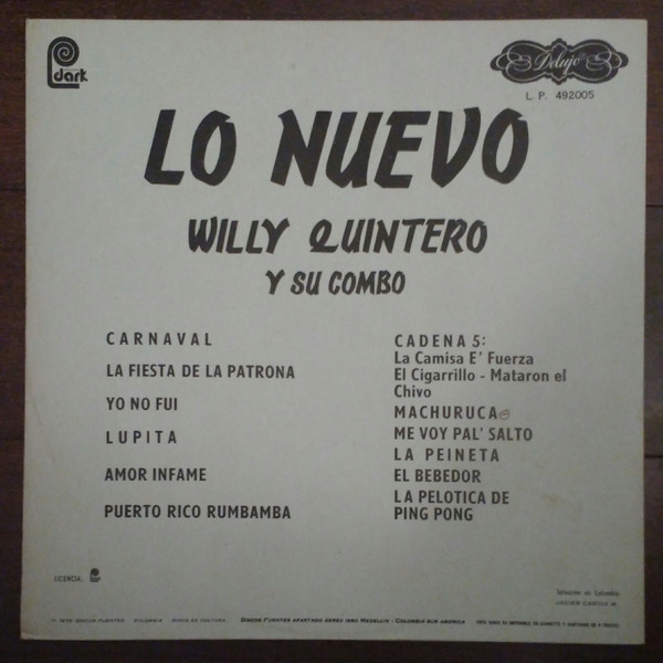 descargar álbum Willy Quintero Y Su Combo - Lo Nuevo