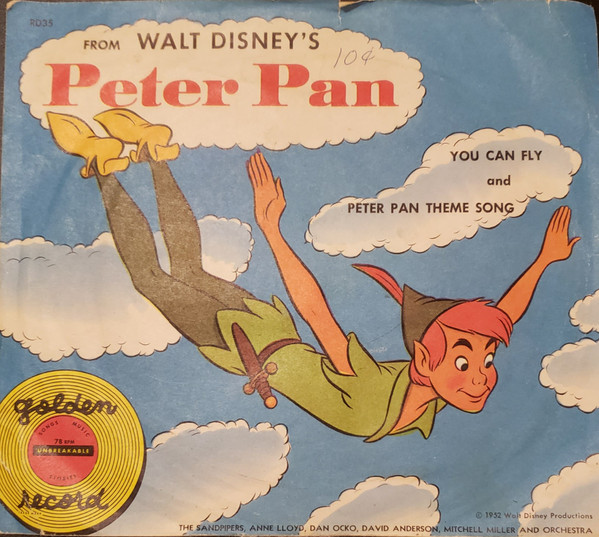 Peter Pan Theme Song (1953, Orange, Vinyl) - Discogs