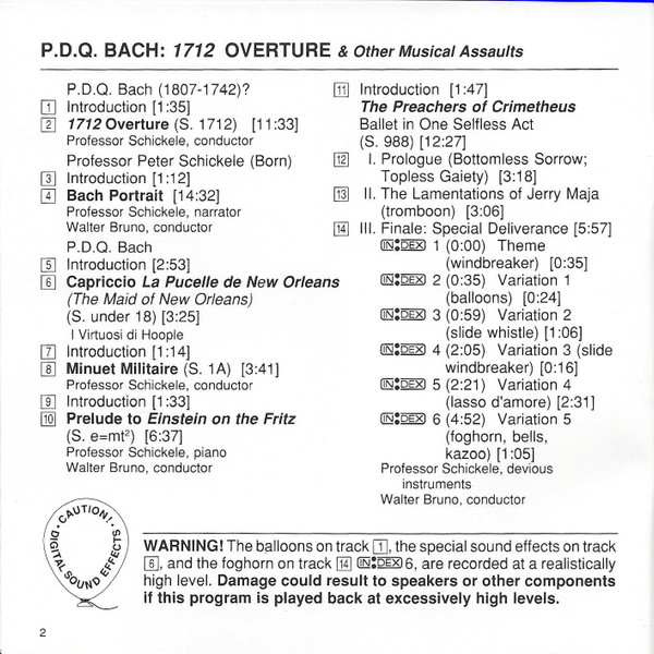 last ned album PDQ Bach - 1712 Overture Other Musical Assaults