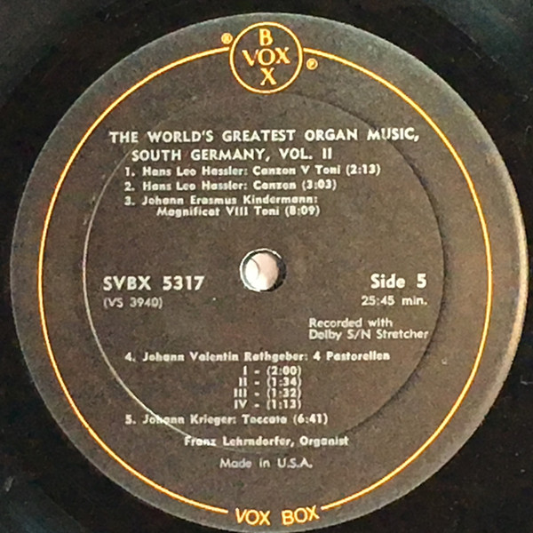 descargar álbum Franz Lehrndorfer - A Survey Of The Worlds Greatest Organ Music Volume II South Germany