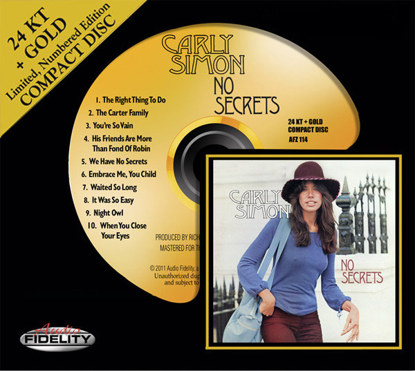 Carly Simon – No Secrets (2011, 24K + Gold, CD) - Discogs