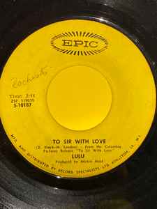 Lulu To Sir With Love The Boat That I Row 1967 Vinyl Discogs