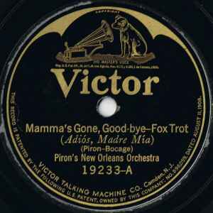 Piron's New Orleans Orchestra - Mamma's Gone, Good-Bye / New Orleans Wiggle album cover