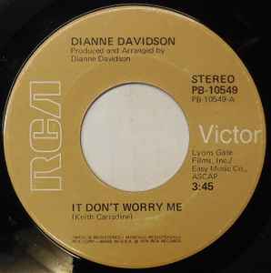 Dianne Davidson - It Don't Worry Me album cover