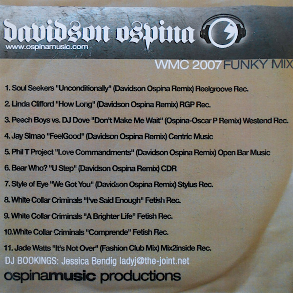 télécharger l'album Davidson Ospina - WMC 2007 Funky Mix