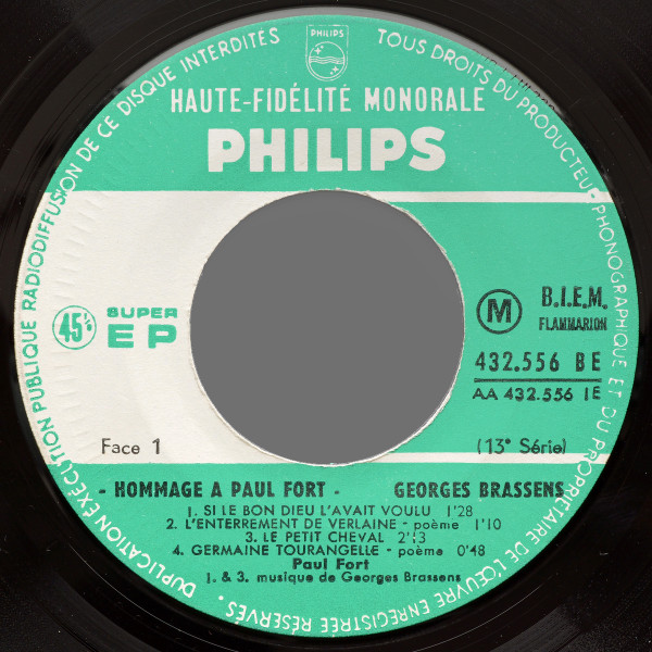 last ned album Georges Brassens - Hommage À Paul Fort