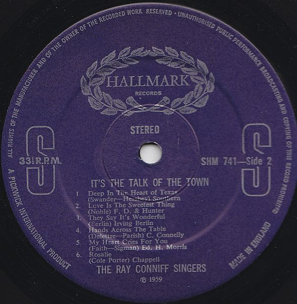 baixar álbum The Ray Conniff Singers - Its The Talk Of The Town