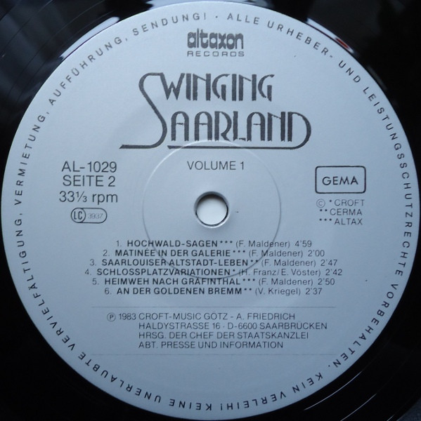 baixar álbum Fritz Maldener - Swinging Saarland Volume 1