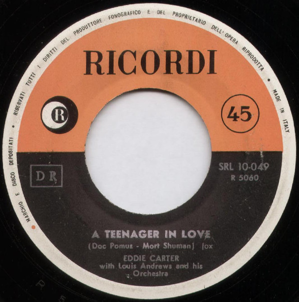 télécharger l'album Eddie Carter - A Teenager In Love Sorry