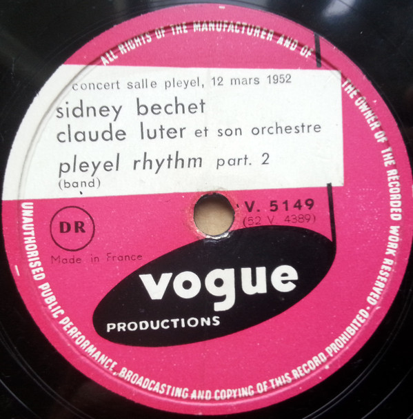 télécharger l'album Sidney Bechet, Claude Luter Et Son Orchestre - Pleyel Rhythm