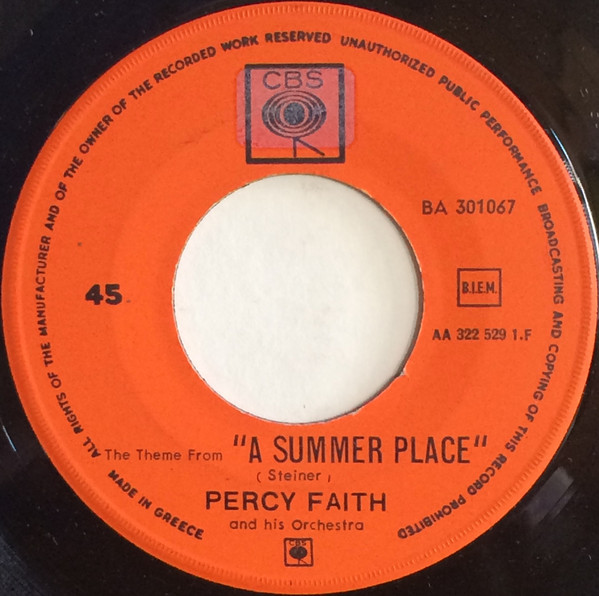 lataa albumi Percy Faith - Theme From A Summer Place Theme For Young Lovers