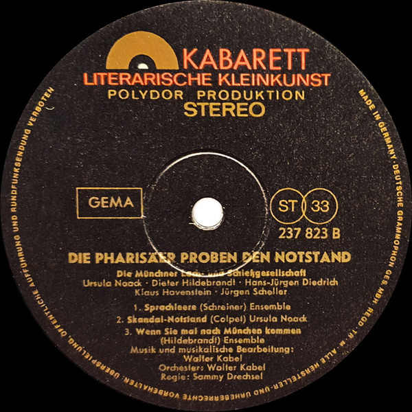 descargar álbum Münchner Lach und Schießgesellschaft - Die Pharisäer Proben Den Notstand