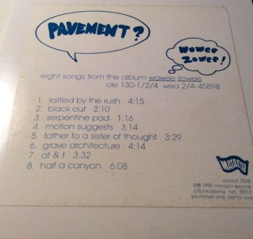 Album herunterladen Pavement - Eight Songs From The Album Wowee Zowee