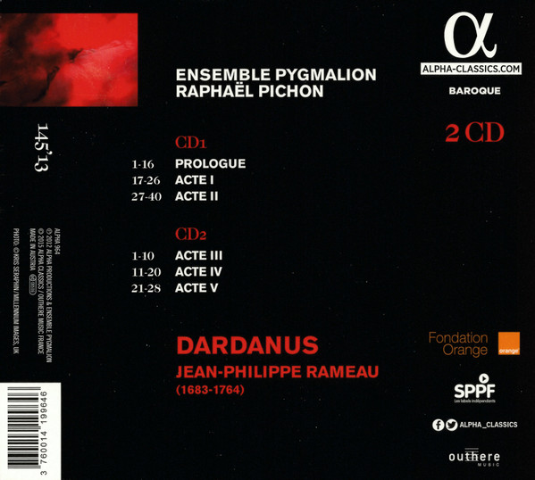 Album herunterladen JeanPhilippe Rameau Raphaël Pichon, Pygmalion - Dardanus