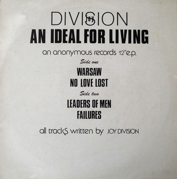 Joy Division – An Ideal For Living (1978, Vinyl) - Discogs