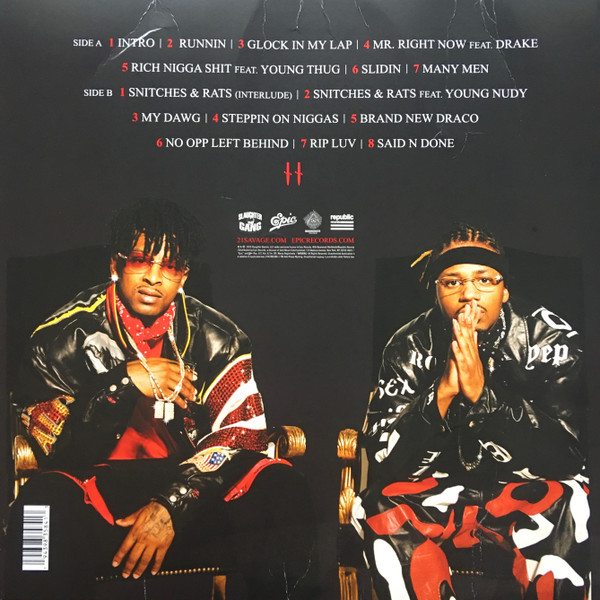 21 Savage & Metro Boomin – Savage Mode II (2021, Version 2, Red  Translucent, Vinyl) - Discogs