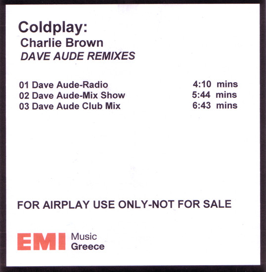 baixar álbum Coldplay - Charlie Brown Dave Aude Remixes