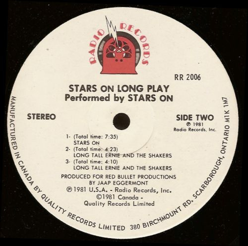 Stars On / Long Tall Ernie And The Shakers - Stars On Long Play | Radio Records (RR 2006) - 4